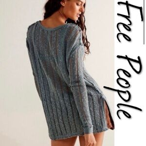 Free People Long Sleeve Sandy Tee NWT L